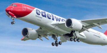 L'Airbus A350 d'Edelweiss réalise sa première rotation long-courrier