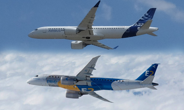 Avec l'intégration des familles CSeries et E-Jet E2 dans leur gamme respective