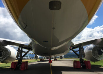 Des gros-porteurs stockés par Tarmac Aerosave à Tarbes. Photo © Aéroport Tarbes-Lourdes-Pyrénées